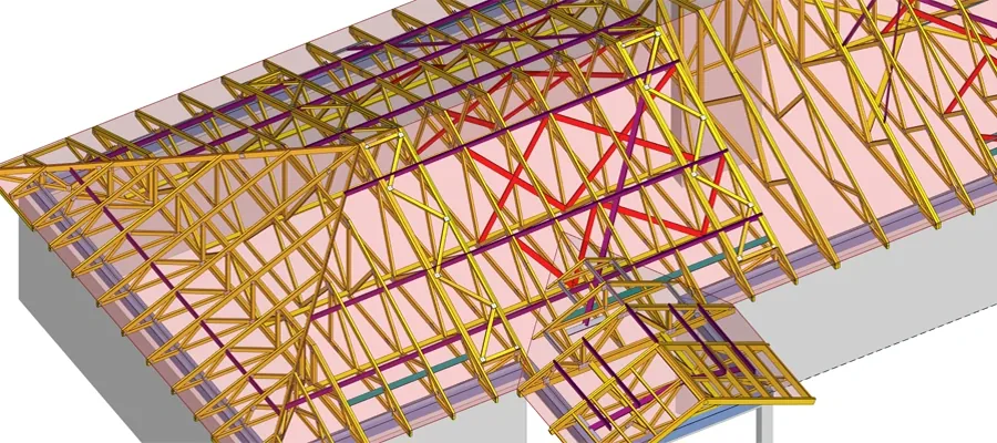 TRUSS4 — merevítés és térbeli stabilitás a tetőszerkezetben